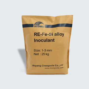 Rare earth ferro silicon ( Re-FeSi) inoculant is used for Gray and ductile iron additive, the size of stream inoculation(0.1-0.5mm) and ladle inoculation (1-3mm) can be customized.